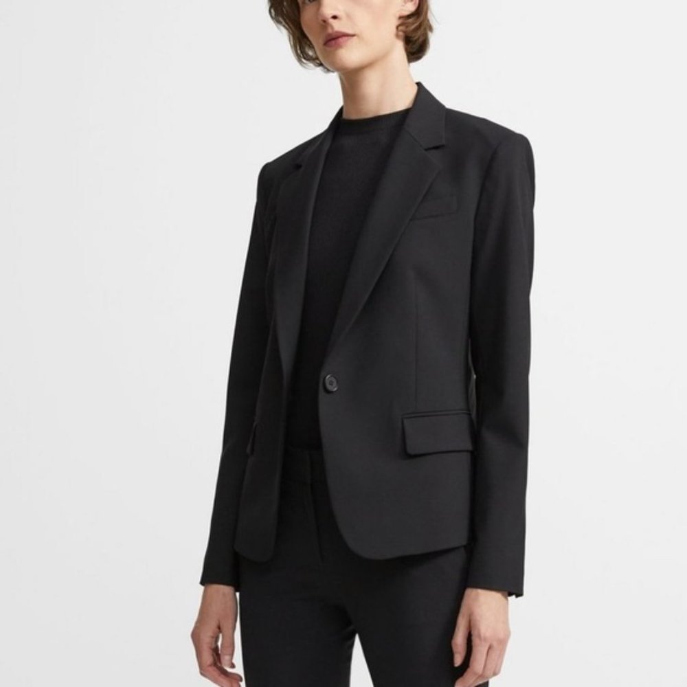 Theory Blazer sz 10, Off Black/Very Dark Brown